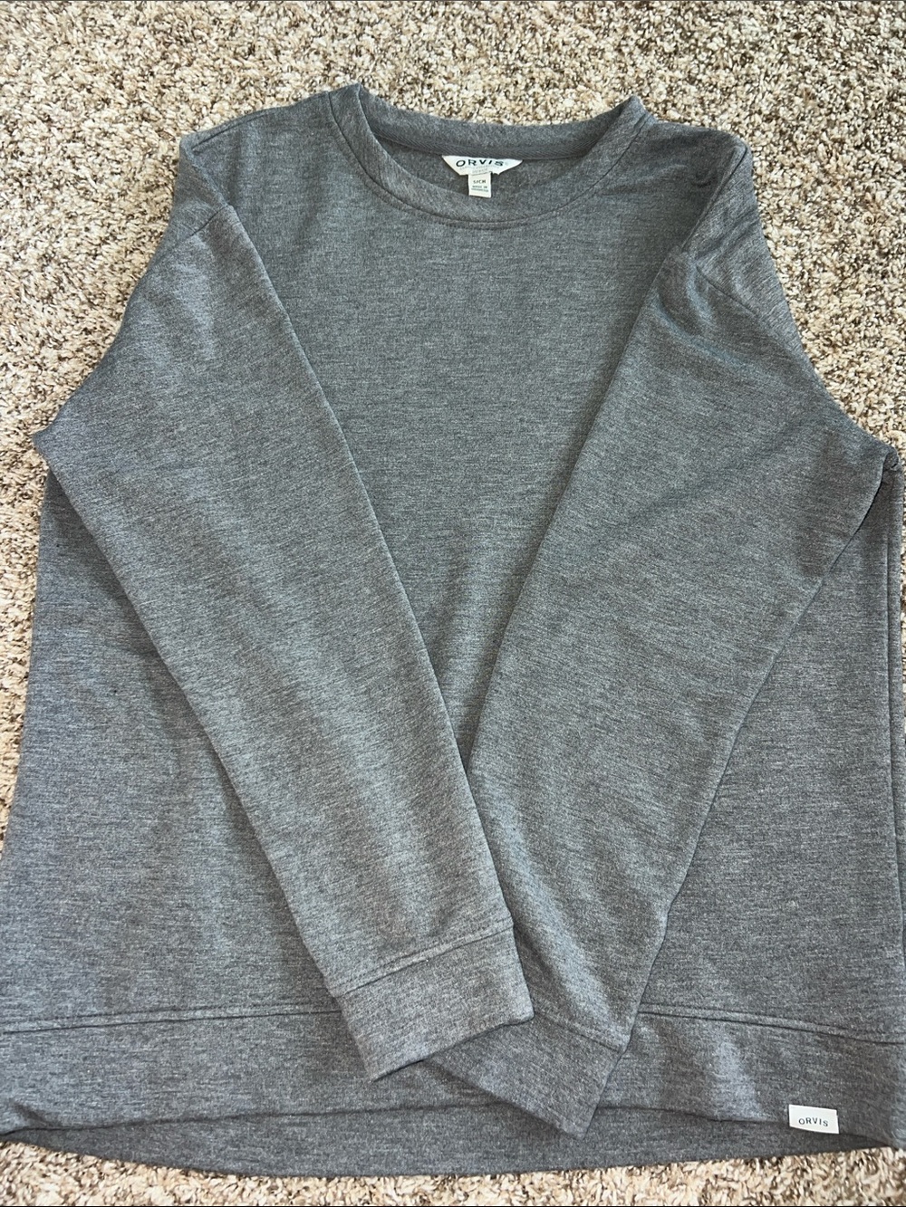 Orvis Super Soft & Cozy Dark Heather Gray Crewneck Sweatshirt Sz Small
